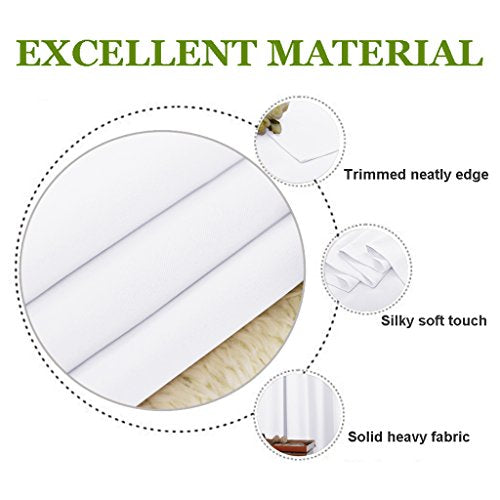 Extra Wide and Long Curtain (White / 100"W x 108"L (Pack of 1))