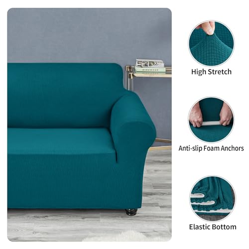 Stretch Chair Couch Cover (Peacock Blue / Small（35" - 55"）)