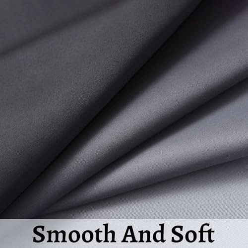 Ombre Gradient Black White to Gray Curtains for Bedroom (70"W x 84"L (Pack of 1) / Black and White)