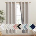 Brich Vintage Open Linen Weave Flax Thermal Curtains (42"W x 72"L (Pack of 2) / Brich)