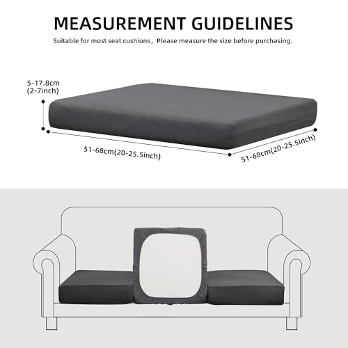 8PCS Patio Cushion Covers.Patio Furniture Couch SeatSlipcovers (Grey / 8PCS)