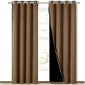 100% Blackout Window Curtain Panels (Gold Brown / 52"W x 84"L (Pack of 2))