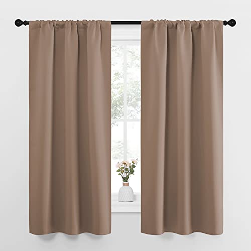 Kitchen Window Blackout Curtains (Cappuccino / 34"W x 63"L (Pack of 2))