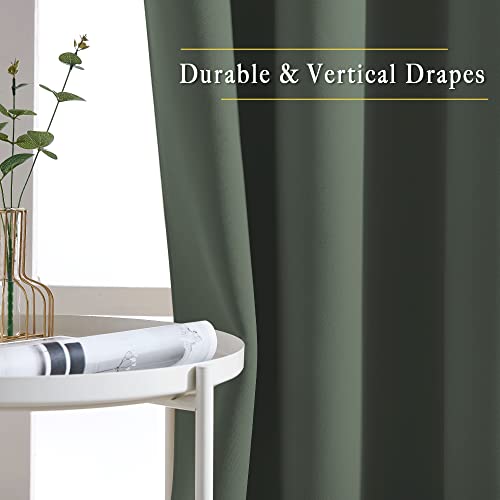 Living Room Curtains 95 inch Long (Dark Mallard / 52"W x 95"L (Pack of 2))