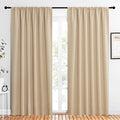 Room Darkening Curtains for Bedroom (Biscotti Beige / 62"W x 84"L (Pack of 2))
