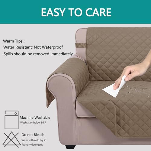 Reversible Sofa Cover Couch Cover for Dogs (Taupe/Taupe / 68"sofa L - Large)