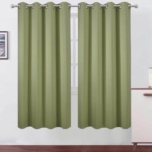 Sage Green Thermal Blackout Curtains (Sage Green / 52"W x 72"L (Pack of 2))