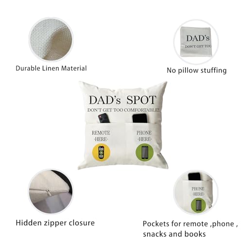 Father's Day Throw Pillow Case (Dad 2-pocket)