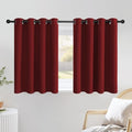 Red Kitchen Curtains for Christmas (Burgundy Red / 52"W x 36"L (Pack of 2))