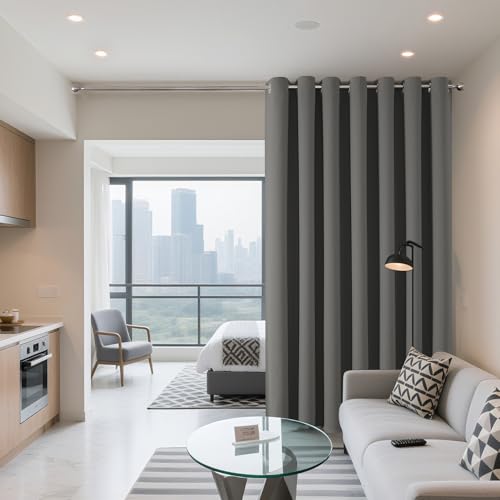 Blackout Patio Sliding Door Curtains (Light Grey / 100"W x 84"L (Pack of 1))