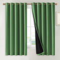 100% Blackout Curtains with Black Liners (Forest Green / 62"W x 63"L (Pack of 2))