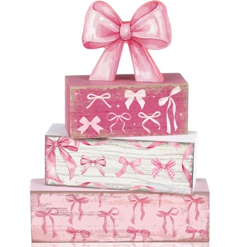 4 Pcs Pink Bow Table Decorations (Pink Bow)
