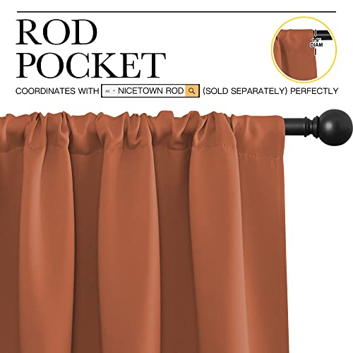 RV Blackout Curtains for Camper Windows (Burnt Orange / 34"W x 36"L (Pack of 2))