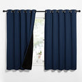 100% Blackout Curtain Panels (Navy / 62"W x 63"L (Pack of 2))