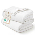 GentleSoft Fleece Throw XL Blanket White (04 - White / Throw XL (50" X 70"))