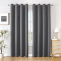 Blackout Curtains for Bedroom and Living Room 102 Inches Long (52"W x 102"L (Pack of 2) / Grey)
