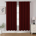 Burgundy Red Blackout Curtains 63 inch Length 2 Panels Set (Burgundy Red / 52"W x 63"L (Pack of 2))