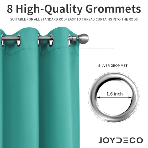 Blackout Curtains 120 inches Long 2 Panels Set (Peacock Blue / 52"W x 120"L (Pack of 2))
