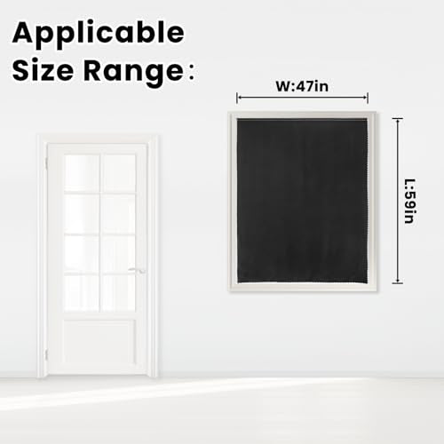 Adhesive Blackout Curtains (47"W x 59"L (Pack of 1) / Black)