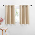 Kitchen Windows Curtains Blackout for Home Christmas (Biscotti Beige / 42"W x 36"L (Pack of 2))
