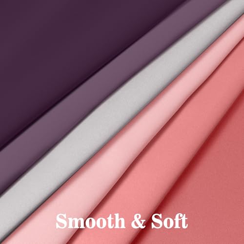 Blackout Ombre Dark Pink Dark Purple Curtains 52x84Inch (52"W x 84"L (Pack of 2) / Dark Pink Dark Purple)