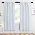 Kitchen Room Darkening Curtains (Greyish White / 42"W x 72"L (Pack of 2))