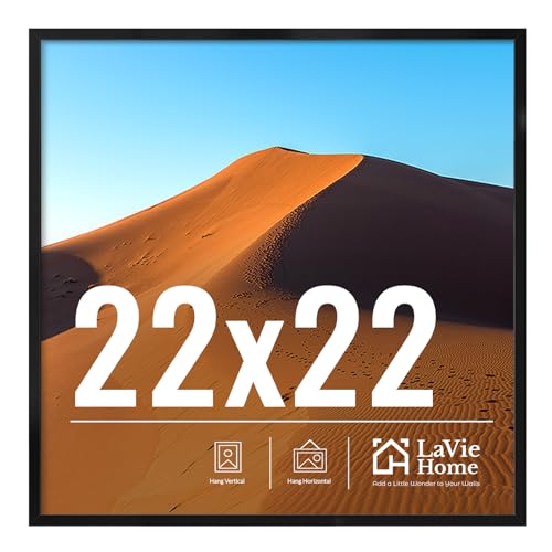 22x22 Picture Frame for Wall Display (Black / 22x22)