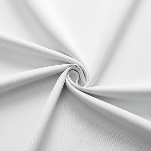 Blackout Curtains 72 Inch Length 2 Panels Set (Greyish White / 52"W x 72"L (Pack of 2))
