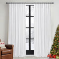 White Velvet Curtains 96 inches for Bedroom Living Room (White / 52"W x 96"L (Pack of 2))
