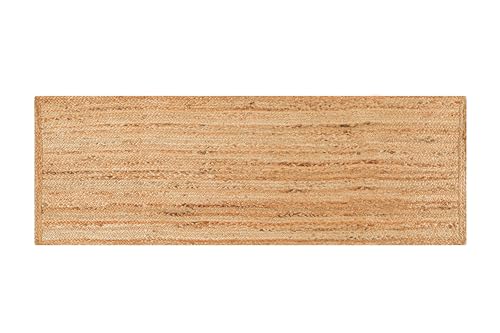 Jute Braided Woven Kitchen Runner 2x6 Feet (2'x6' / Natural)