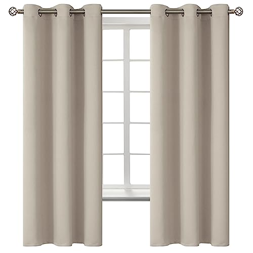 Camel Room Darkening Curtains 63 Inches Long (Camel / 42"W x 63"L (Pack of 2))