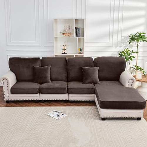 Couch Cover 4 (Coffee / 3 Seater + Chaise)