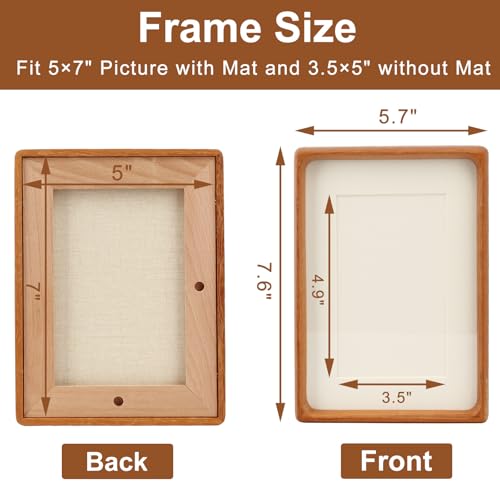 5x7 Picture Frame with 3.5x5 Mat (Teak / 5X7)