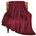 Fleece Blanket Soft Plush Throw for Couch Burgundy 50"x60" (Burgundy / Throw(50"x60"))