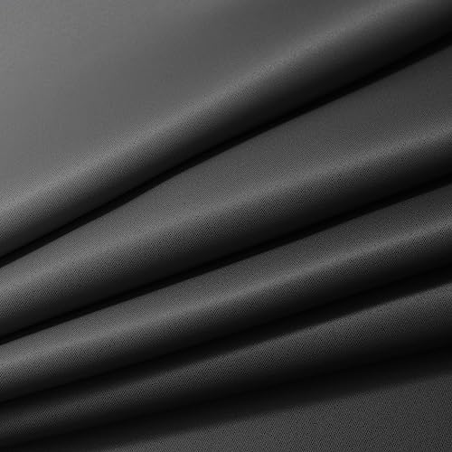 Ombre Curtains Black and Greyish White for Living Room (52"W x 36"L (Pack of 2) / Black)