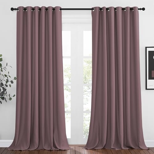 Patio Blackout Curtain Panels (Dry Rose / 80"W x 95"L (Pack of 2))