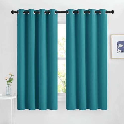 Peacock Teal Blackout Nursery Curtains (Peacock Teal / 46"W x 63"L (Pack of 2))