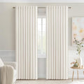 Ivory Back Tab Blackout Curtains 52x84 Inch Length 2 Panels Set (Ivory / 52"W x 84"L (Pack of 2))