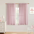 Pink Curtains for Girls Bedroom (50"W x 63"L (Pack of 2) / Light Pink)