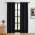 Living Room Curtains 80 inch Length 2 Panels Set (Black / 34"W x 80"L (Pack of 2))