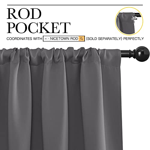Blackout Curtain Panels for Window (Grey / 70"W x 63"L (Pack of 2))
