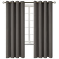 Grey Blackout Curtains for Bedroom 72 Inch Long (Grey / 52"W x 72"L (Pack of 2))