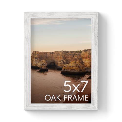 White Oak Wood 5x7 Picture Frame (Set of 01 / White Oak / 5x7 in)
