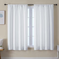 Ava Pure White Light Filtering Curtains for Bedroom 63 Inch Length 2 Panels Set (Pure White / 50"W x 63"L (Pack of 2))