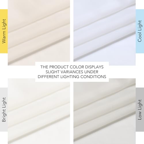 Natural Sheer Bedroom Curtains 84 Inches Long (Natural / 54"W x 84"L (Pack of 2))