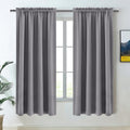 Blackout Curtains for Bedroom Living Room 52 x 63 Inch Long Grey (Grey / 52"W x 63"L (Pack of 2))