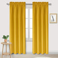 Blackout Curtains for Bedroom Living Room 38 x 72 Inch Long Yellow (Yellow / 38"W x 72"L (Pack of 2))