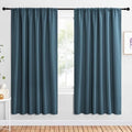 2 Panels Blackout Curtains (Smoky Blue / 62"W x 72"L (Pack of 2))