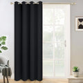 Black Room Darkening Curtains 84 inch Sliding Door Drapes (Black / 52"W x 84"L (Pack of 1))