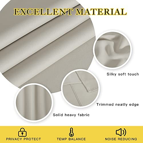 Blackout Natural Large Window Treatment for Bedroom (Natural / 66"W x 72"L (Pack of 1))